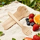 Disposable wooden spork